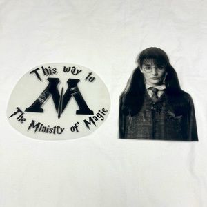 ***Ultimate Harry Potter party two transparent signs for bathroom …